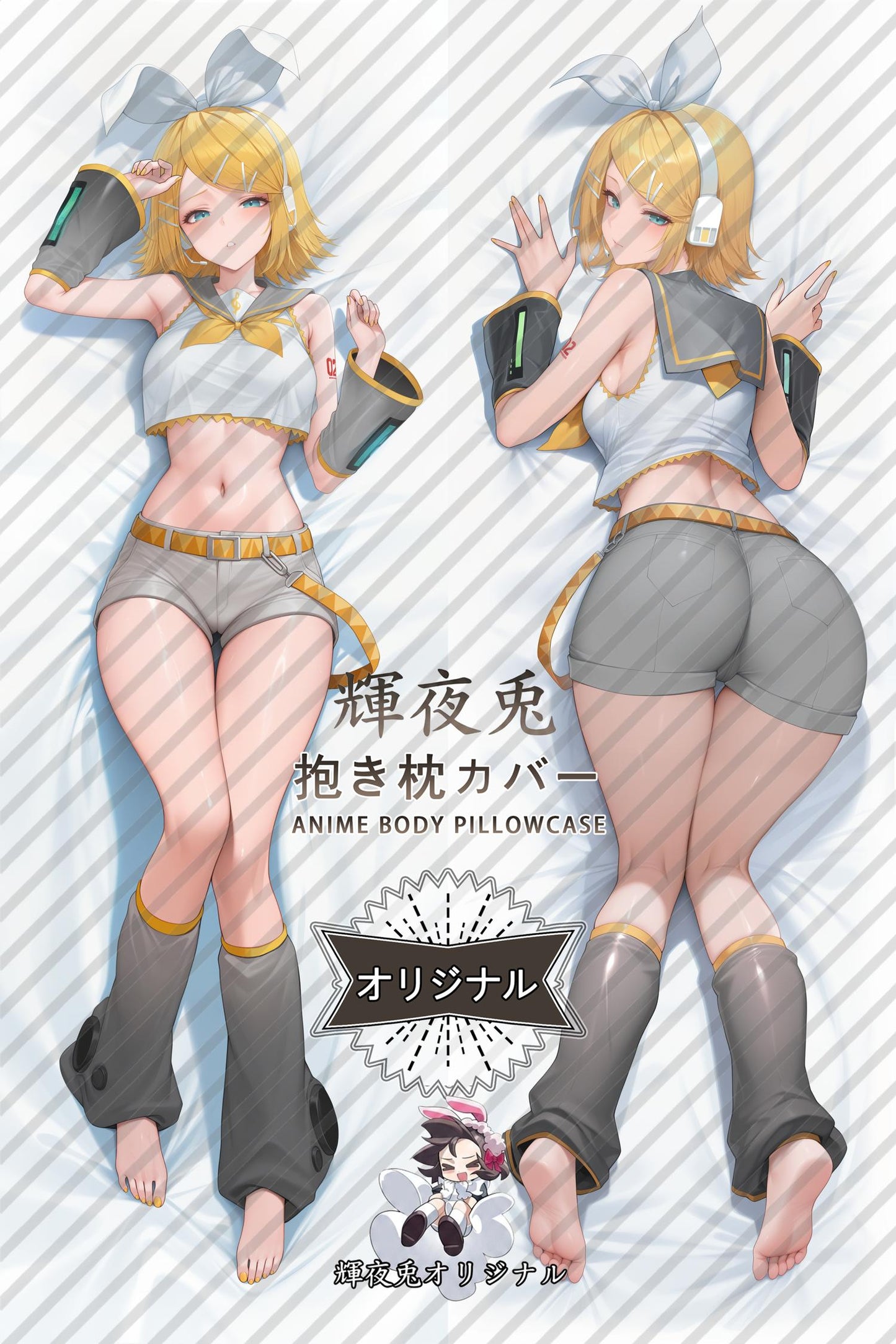 Kagamine Rin_Vocaloid_5hoaT6 Body Pillow Cover