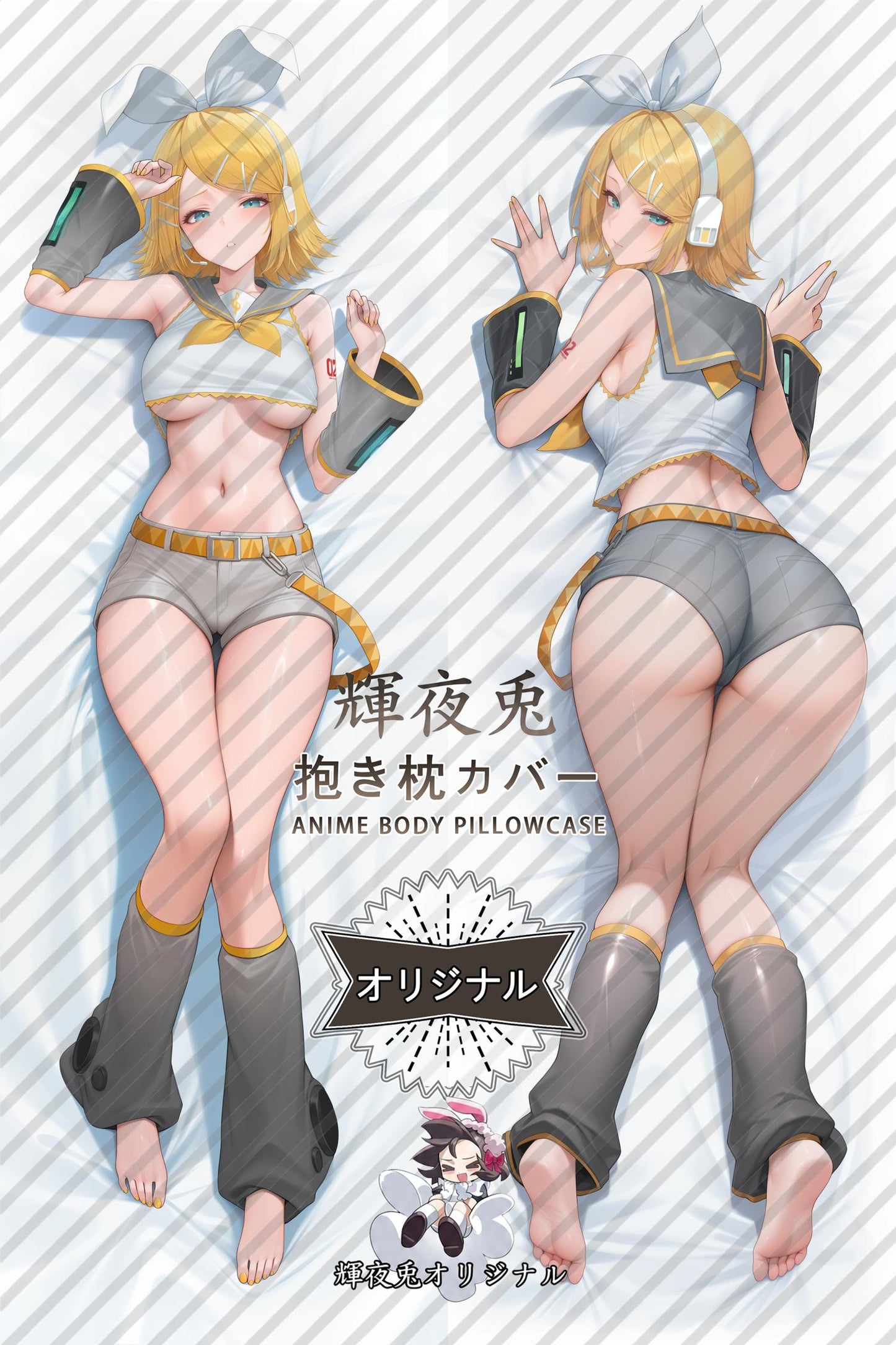 Kagamine Rin_Vocaloid_5hoaT6 Body Pillow Cover
